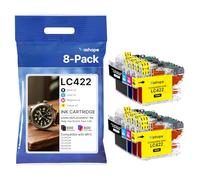 LC422XL Ink Cartridges 8 Pack for Brother LC 422 Ink Cartridges Compatible with Brother MFC-J5340DW MFC-J5345DW MFC-J5740DW MFC-J6540DW MFC-J6940DW, Multi-Pack (2*Black/Cyan/Magenta/Yellow)