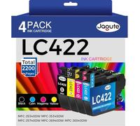 LC422XL Ink Cartridges for Brother LC422XL LC-422XLVAL LC422 Ink Cartridges Replacement for MFC-J5340DW MFC-J5345DW MFC-J5740DW MFC-J6940 MFC-J6540DW Printers (4 Pack, Black Cyan Magenta Yellow)
