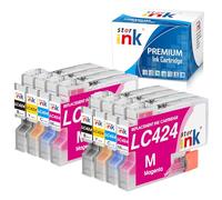 LC424 Ink Cartridges Compatible with Brother LC-424 LC-424VAL for Brother DCP-J1200WE DCP-J1200W Printer Black, Cyan, Magenta, Yellow, 8-Pack