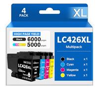 LC426-XL 6000/5000 Pages Ink Cartridges Replacement for Brother LC-426XL | High Yield, Compatible for Brother MFC-J4335DW MFC-J4340DW MFC-J4535DW MFC-J4540DW cartridges, 4 pack