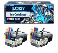 LC427 Ink Cartridges Compatible for Brother MFC-15955DW MFC-16959DW MFC-J6955DW MFC-16957DW Printers, With Chip Large Capacity 3000 Pages (2 Set)