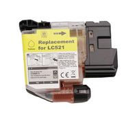 LC521 521,Compatible For Brother DCP J1260W J1310DW J1360DW J1460DW 1260 1310 1360 1460 Printer Compatible Inkjet Ink Cartridge(1pcs-Y)