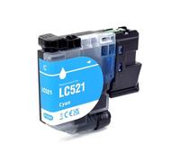LC521 LC-521 Ink Cartridge,Compatible For Brother DCP-J1260W DCP-J1310DW DCP-J1313DW DCP-J1360DW J1460DW Printer(1PC Cyan)