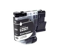 LC521 LC-521 Ink Cartridge,Compatible For Brother DCP-J1260W DCP-J1310DW DCP-J1313DW DCP-J1360DW J1460DW Printer(1PC Black)