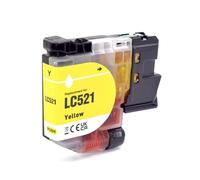 LC521 LC-521 Ink Cartridge,Compatible For Brother DCP-J1260W DCP-J1310DW DCP-J1313DW DCP-J1360DW J1460DW Printer(1PC Yellow)