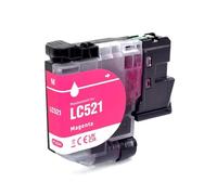 LC521 LC-521 Ink Cartridge,Compatible For Brother DCP-J1260W DCP-J1310DW DCP-J1313DW DCP-J1360DW J1460DW Printer(1PC Magenta)