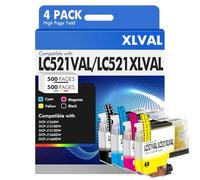 LC521XL LC521 XLVAL Ink Cartridges for Brother LC-521XL LC521VAL Multipack
