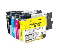LC527 LC-527 LC527XL LC-527XL Ink Cartridge,Compatible For Brother Compatible For MFC-J4350DW MFC-J4550DW Printerv(1SET BK CMY(LC527XL))