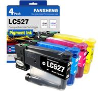 LC527 LC527VAL MFC-J4350DW Ink Cartridges LC527XL Compatible for Brother MFC-J4350DW MFC-J4550DW J4350DW J4550DW Printer 3000 Pages (4 Pack Black/Cyan/Magenta/Yellow)