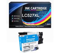 LC527XL Ink Cartridge Compatible for Brother LC 527XL 527 LC527XL | High Yield Work with MFC-J4350DW MFC-J4550DW MFC-J6760DW MFC-J6960DW Printers,Cyan-1pack