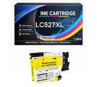 LC527XL Ink Cartridge Compatible for Brother LC 527XL 527 LC527XL | High Yield Work with MFC-J4350DW MFC-J4550DW MFC-J6760DW MFC-J6960DW Printers,Yellow-1pack