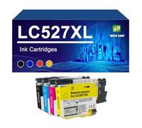 LC527XL Ink Cartridges Compatible For Brother MFC-J4350DW J4550DW Printers, Yield up to 3000/ 2000 Pages,LC527XL-1 SET