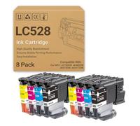 LC528 LC-528 Ink Cartridges Compatible for Brother MFC-J6760DW J6960DW J6975DW J6977DW Printers, High-Yield - 6000 Pages 2 set