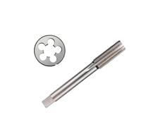 LCANALLYMS Tap and die set, 2pcs Tap and Die Set, M3-M20 Left Hand Metric Thread Straight Flute, Suit Machine Round Tools(M14x1.5)
