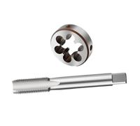 LCANALLYMS Tap and die set, 2pcs UNC UNF UNEF UN Tap and Die, Right Hand Thread and Set, HSS Drill Bit 5/16-32 7/16-28 1/2-28(5/16-20)