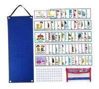 Lcarege Visual Timetables Daily Routine Chart Timetable Cards Children Daily Calendar Chore Chart for Kids Blue