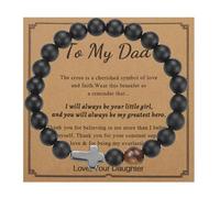 Lcbulu Christmas Gifts for Dad from Daughter -To My Dad Bracelet Stocking Stuffers Jewelry Present for Daddy Papa Father Birthday Valentine's Day Thanksgiving Father's Day Gift for Husband from Wife