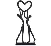 LCCCK 1th Anniversary Couple Sculpture Iron for Him, Iron for Her, Romantic Iron Figurine Knick Knacks Home Decor for Shelves - Ideal Engagement, Marriage, Valentines Iron Gift