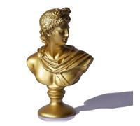LCCCK 6" H Gold Apollo Bust Statue, Classic Greek Mythology, Roman Decor, Shelves David Aesthetic for Small Statues - Dark Academia Bookshelf Room Decor Bust Sculptures