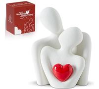 LCCCK Bedroom Decor for Couples, Knick Knacks TV Stand Decor, Porcelain Gift Couple Statue&Sculpture Romantic Anniversary Figurine Love Show, Valentine Wedding Center Dresser Decoration Mesa para TV
