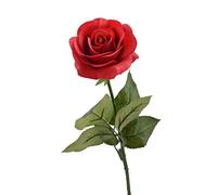 LCCL Silk Rose 17" Artificial Flowers As Natural - 1,Red