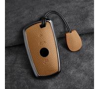 LccYanAi Key Fob Cover for BMW 3/4/5 Series X1 X2 X3 X4 X5 X6 325Li 530 i3 iX3,Car Key Case Cover Bag Shell Fob Protector Car Accessories,D-Brown