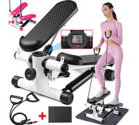LCD Aerobic Mini Stepper Arm Leg Thigh Toner Fitness Cardio Step Workout Machine VOGREX Black One Size
