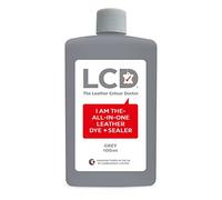 LCD All-in-One Leather dye & Sealer - Repair & Restore Paint, Permanent Colour for Sofas, Shoes, Handbags, Clothing, self Sealing 100ml by The Leather Colour Doctor (Grey)