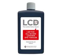 LCD All-in-One Leather dye & Sealer - Repair & Restore Paint, Permanent Colour for Sofas, Shoes, Handbags, Clothing, self Sealing 100ml by The Leather Colour Doctor (Medium Blue)