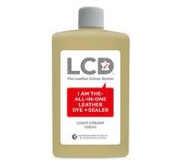 LCD All-in-One Leather dye & Sealer - Repair & Restore Paint, Permanent Colour for Sofas, Shoes, Handbags, Clothing, self Sealing 100ml by The Leather Colour Doctor (Light Cream)