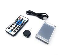 LCD Audio for spectrum Display, Music Visualizer Clock with MIC/Line Input, Remote Control for Home Studio Car