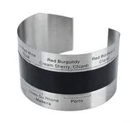 LCD Clip-On Wine Thermometer in Stainless Steel, Battery Sensor for Beer Red Wine, Accurate Temp Gauge 4C to 24C for Home Bar