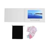 LCD Color Screen Video Greeting Card Built in Speaker for Various Occasions 128MB Memory White (10inch)