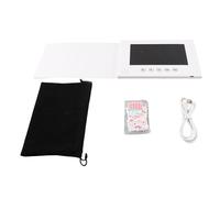 LCD Color Screen Video Greeting Card Built in Speaker for Various Occasions 128MB Memory White (7inch)