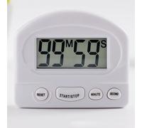LCD Count Up Down Cooking Timer Magnetic for Ideal for Kitchen with Mini and LCD Crafted from Metal It Provides Clear and Easy-to-Read Information (White)