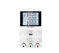LCD DC Power Supply Variable 30V 10A 5A Adjustable Switching Regulated Lab Power Supplies 12V 60V 120V (Color : LCD 30V10A White, Size : 110V)