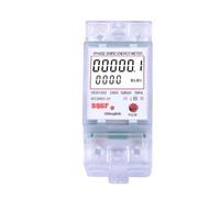 LCD Digital Backlight Single Phase Energy Meter Power Consumption Meter Wattmeter Electronic AC 220V 80A Reset Zero(White)