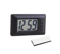 LCD Digital Car Clock Easy To Read, Small Desk Clock with Adhesive Pad, Electronic Car Clocks with Button Battery, for Cars Dashboard, Office, Home, Desk