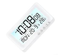 LCD Digital Clock Featuring Dual Alarm Snooze 5-Minute Delay Temperature Range 9.9C to 50.0C Date W isplay for Study Room (white)