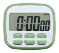 LCD Digital Countdown Timer Supporting 24 Hour Range with Clock and Count Up Modes Plus Built-in Stand Magnet and Hanging Hole for Stability (Green)