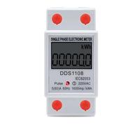 LCD Digital Display Power Consumption Meter Single Phase Energy Meter Watt Wattmeter kWh 230V AC 50Hz 60A Electric Din Rail(KWH Meter 60A)