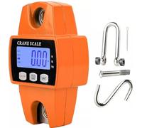 LCD Digital Hanging Scale 300kg 600lb Portable Industrial Electronic Heavy Duty Weight Steelyard with 3 Weighing Modes Data Hold Stainless Steel Load Receptor Aluminum Alloy Case L