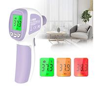 LCD Digital IR Thermometer - Non Contact Infrared Temperature Meter with Dual Mode for Object and Body Measurement - Features Backlit LCD Display with Fever Alarm and 32 Group