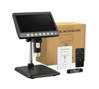 LCD Digital Microscope | 7 Inch IPS Screen, 50 to 1200X Magnification, 5MP Camera, Adjustable LED Light, Type-C Computer Viewing,