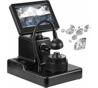 LCD Digital Microscope, Digital Diamond Girdle Viewer with LED Fill Light, Focus Range 10~40mm and 50-1000X Magnification, for Jewelry, Stamps, Plants