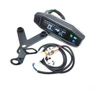 LCD Digital Motorcycle Odometer Speedometer Tachometer Gauge with Bracket for Various Motorcycles, Compatible with Electric Injection and Carburetor Systems