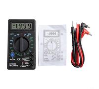 LCD Digital Multimeter DT830G with Voltmeter Ammeter Ohmmeter Functions and Low Voltage Indicator for Electrical and Electronic Measurements (black)