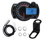 LCD Digital Odometer Speedometer Instrument Universal For Motorcycle 299KM/H 7Colors Speed Gauge Meter Sensor Set Speedometer(With Z bracket)