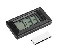 LCD Digital Table Car Dashboard Clock, Electronic Clocks With Adhesive Pad Mini Stick Travel Automotive Desk Timer Easy To Read Date Time Large Numbers Battery Powered For Home Office