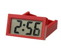 LCD Digital Table Car Dashboard Clock,Mini Car Clock, Small Digital Clock,Sticky Ca/r C/lock,Self-Adhesive Stand Dig/ital Cl/ock for C/ar Dashboard,Easy To Read Time Portable Electronic C/lock#Red